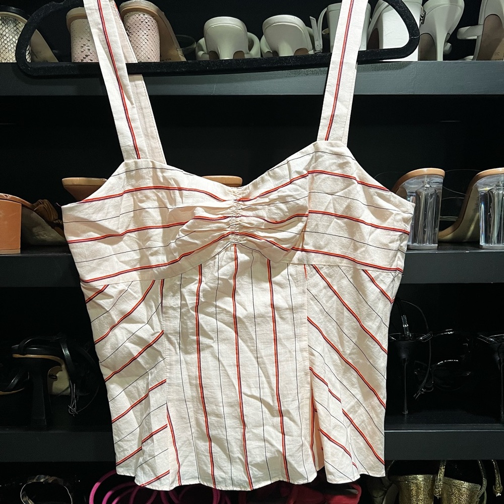 Intermix light pink pinstripe tank (medium) $50